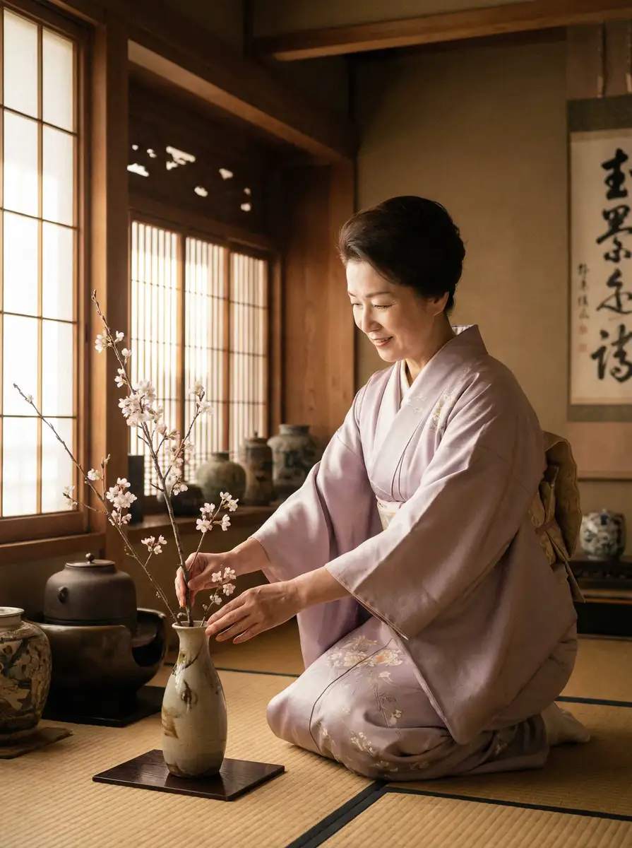 一位优雅的 《桃谷绘里香》- 桃谷绘里香电影高清播放~热点黑料桃谷绘里香 在和室中插花